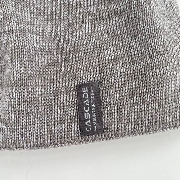 Cascade Mountain Tech Beanie Winter Hat Gray Fleece Lined Merino Wool Blend OS - Picture 6 of 10